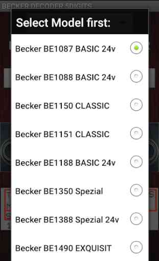 Becker 5Digit Radio Code 3