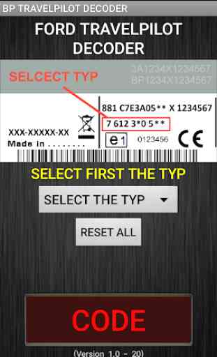 BP Travelpilot Radio Code Decoder 1