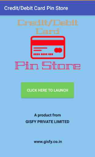 Credit/Debit Card Pin Store 1