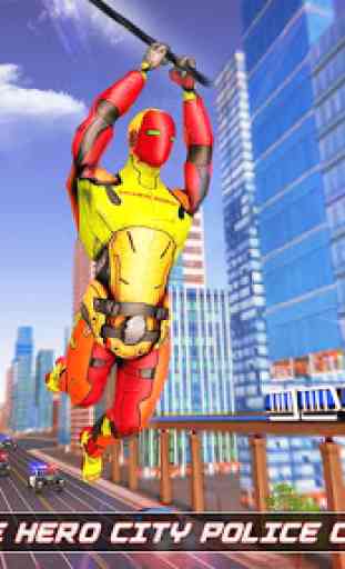 herói corda robô voador - cidade vegas crime 1