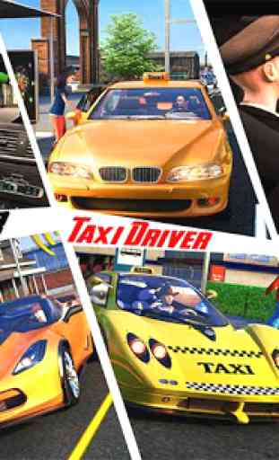 Táxi amarelo táxi motorista 3D novos jogos de táxi 3
