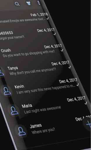 Tema Dark Messenger SMS 2