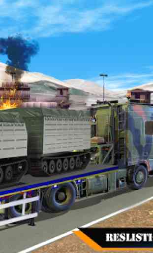 Transporte de caminhão de carga do exército 1