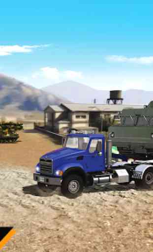 Transporte de caminhão de carga do exército 3