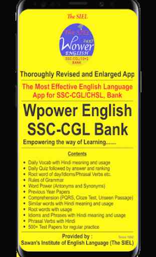 Wpower ENGLISH for SSC, CPO, NDA, CDS,Bank By-SIEL 2