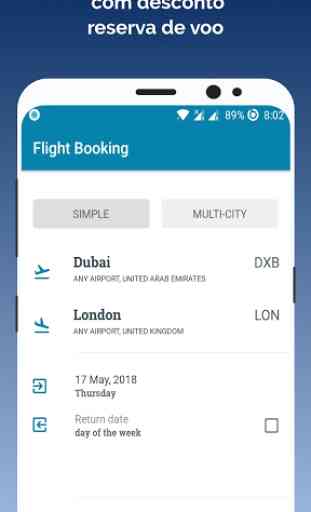 App de reserva de bilhetes de voo barato 1