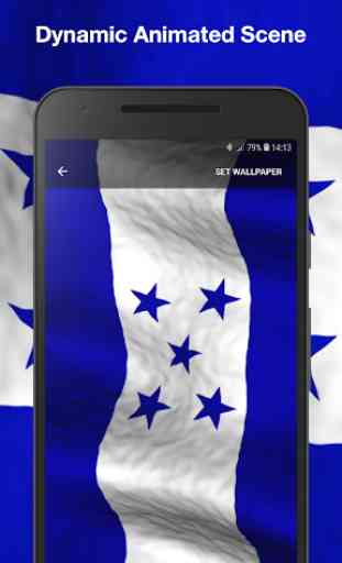 Bandeira de 3D Honduras Papel de Parede Animado 2
