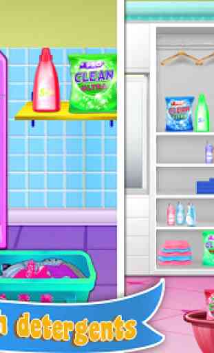 Casa de lavar roupa e lavar louça: limpeza quarto 1
