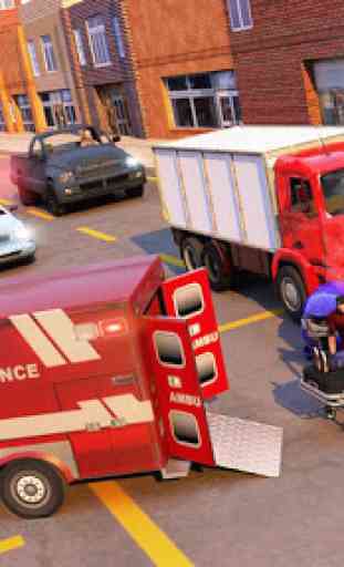 Cidade Ambulância Emergência Resgatar Simulador 2