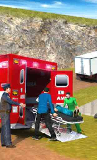 Cidade Ambulância Emergência Resgatar Simulador 3