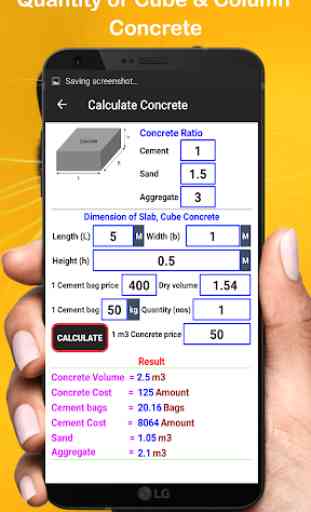 Construction Calculator (Concrete, Steel, Bricks) 2