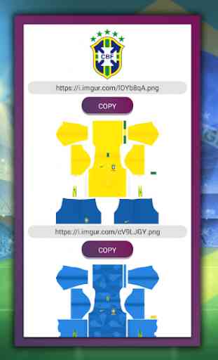 Dream league Brasileiro kits soccer 1