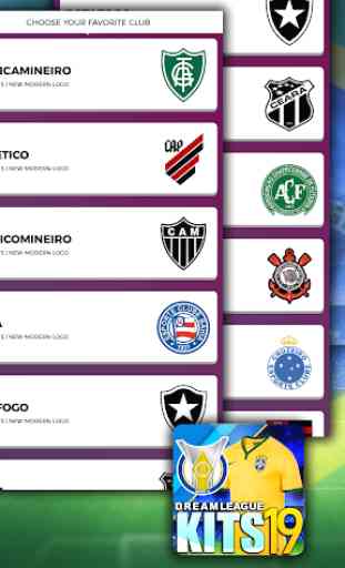 Dream league Brasileiro kits soccer 3