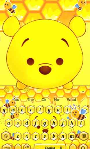 Kawaii Pooh Bear Keyboard Theme 4