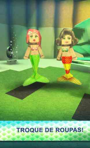 Mermaid Craft: Quadrado Mundo de Princesa no Mar 2