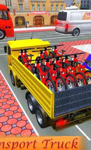 motorista de caminhão transporte de bicicleta 3d 1