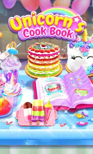 Rainbow Unicorn Secret Cook Book: Food Maker Jogos 1