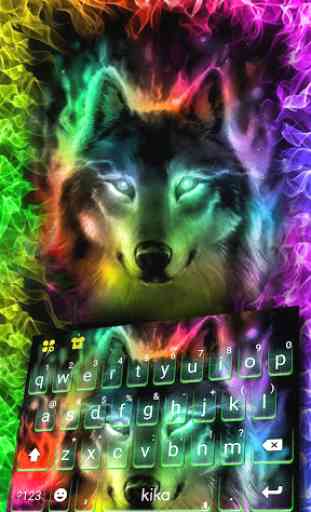 Tema de teclado Colorful Wolf 1