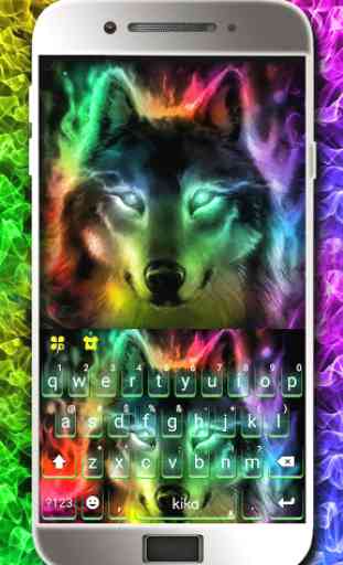 Tema de teclado Colorful Wolf 2