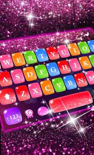 Tema Keyboard Colorful Glitter 1