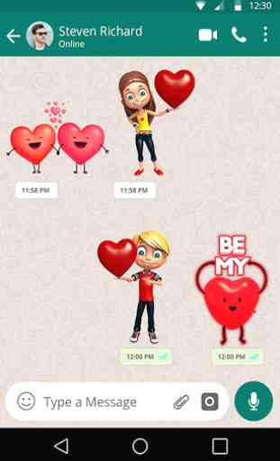 3D Romantic Stickers for whatsapp: WAStickerApps 4