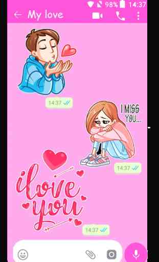 Adesivos de amor para WhatsApp  2020 1