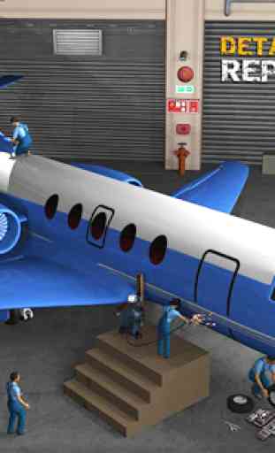 Avião aéreo Mecânico Oficina Garagem Simulador 3D 3