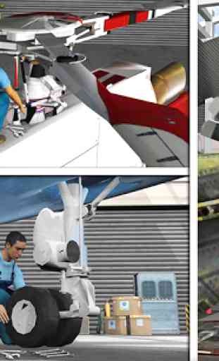 Avião aéreo Mecânico Oficina Garagem Simulador 3D 4