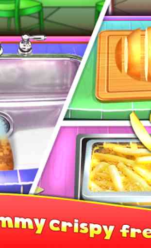 Carrinho De Fast Food - Frito Food Cooking Game 4