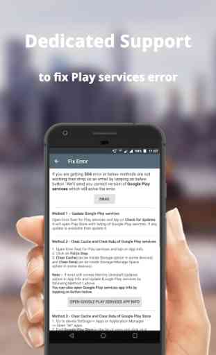 Error fixer for Play services 3