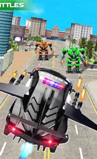 Flying Police Car Robot Hero: Robot Games 3