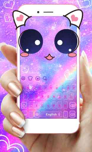 Galaxy Kitty Emoji Keyboard 1