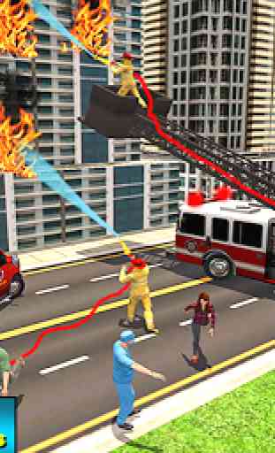 Heavy Ladder Fire Truck City Rescue 2019 4