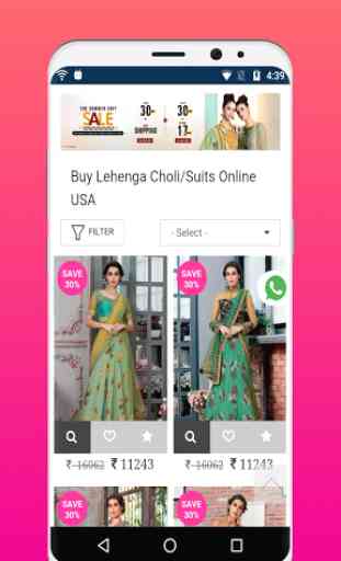 Lehenga Choli Online Shopping App: SareesBazaar 2