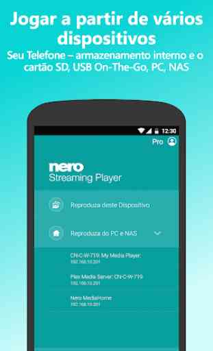 Nero Streaming Player Pro-ligar o telefone para TV 2