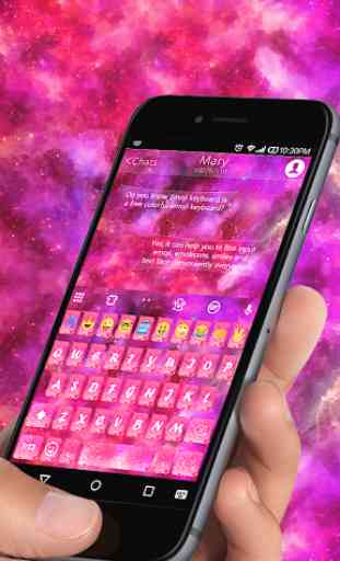 Pink Galaxy -KK Emoji Keyboard 1