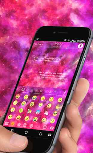 Pink Galaxy -KK Emoji Keyboard 2
