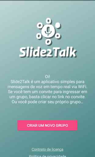 Slide2Talk: WiFi walkie-talkie / interfone 1