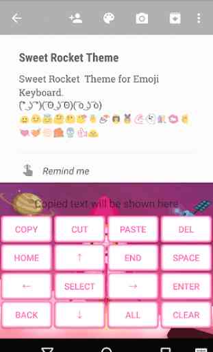 Sweet Rocket Emoji Keyboard 3