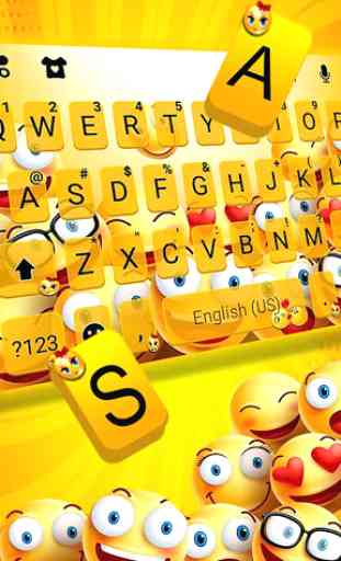 Tema Keyboard Love Emoji Party 2