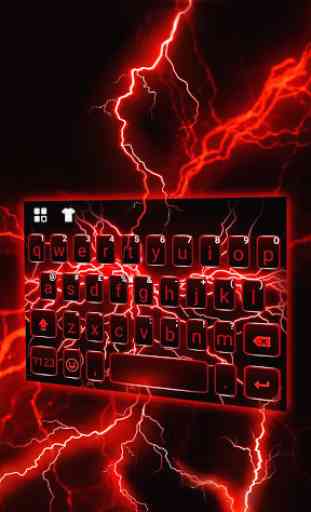 Tema Keyboard Red Lightning 1
