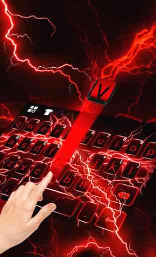 Tema Keyboard Red Lightning 2