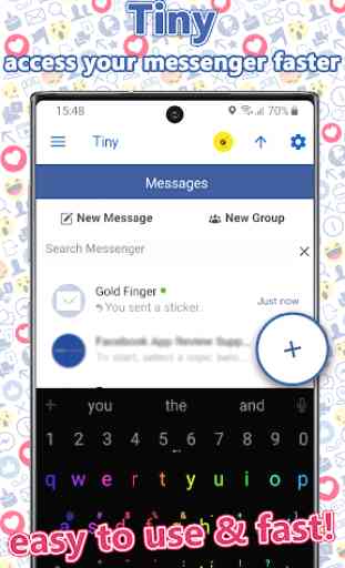 Tiny for Facebook™ Messenger - Lite for Messages 2