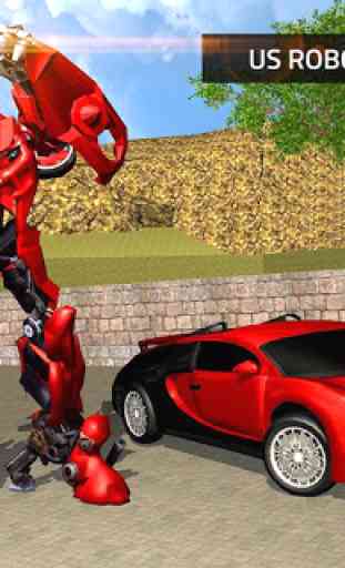 US Robot Transform Car: Jogos de Transporte Robot 1