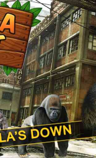 Ataque selvagem da cidade do gorila 1