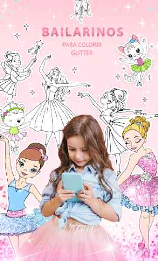 Bailarinos para Colorir Glitter: Jogo de Meninas 1
