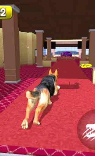 Cão policial caça criminal 3D 3