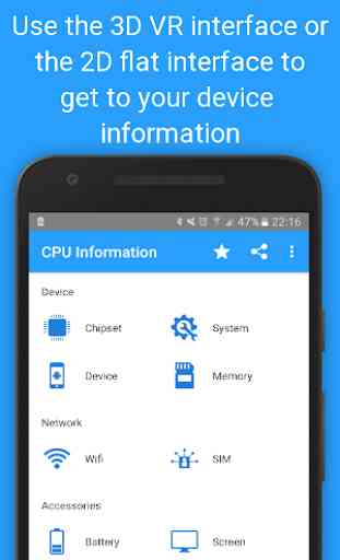 CPU Information : Device Info ver em 3D VR 2