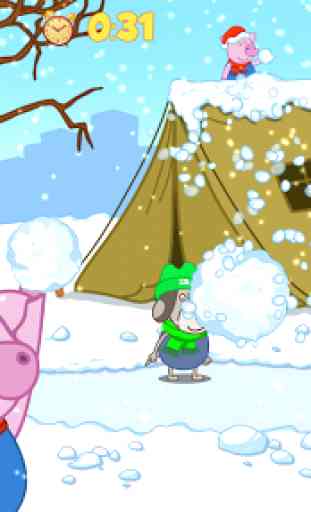 Engraçados Snowball batalha: Jogos de Inverno 4
