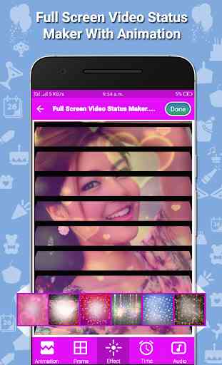 Full Screen Video Status Maker With Animation 2018 4